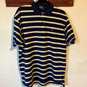 Polo by Ralph Lauren‎ Blue and Yellow Striped Polo Shirt